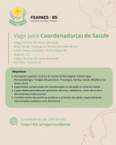 Inscri��o para vaga de coordenador de sa�de