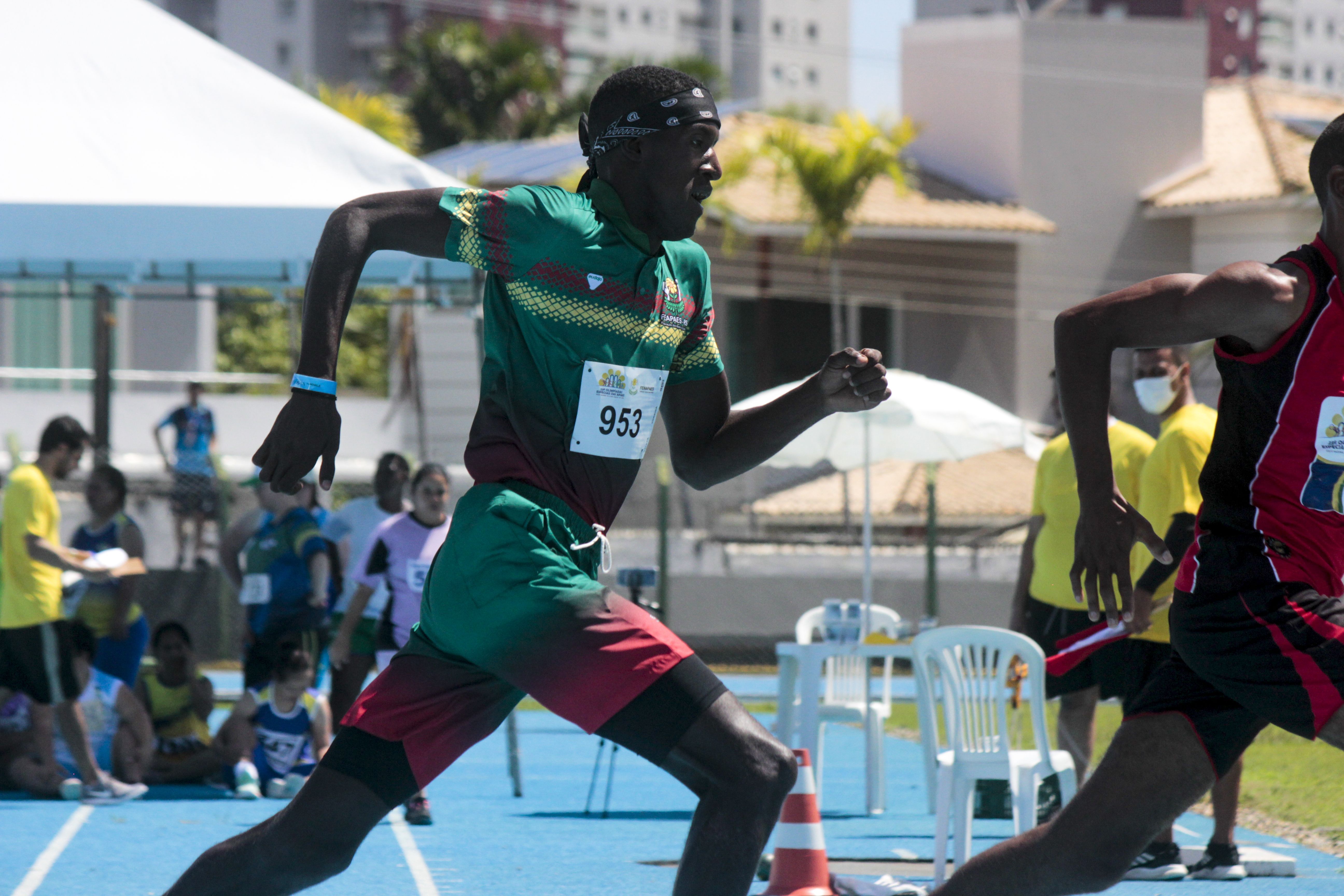 Natanael dos Santos disputou nas modalidades de corrida, no atletismo./ Cr�dito: Nathan Tortorela