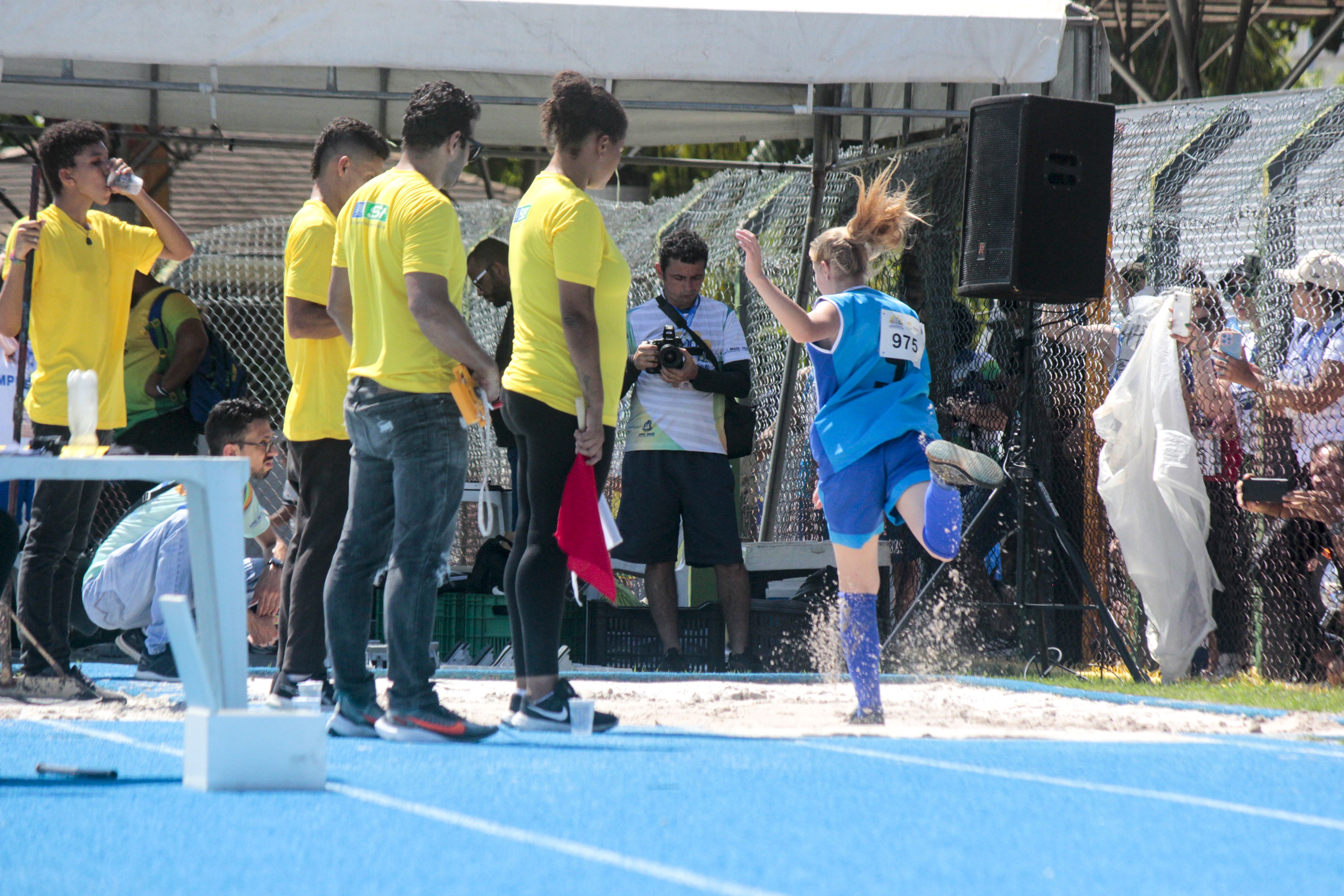 Ang�lica Maria Gabriel foi 2� lugar no salto em dist�ncia. / Cr�dito: Nathan Tortorela