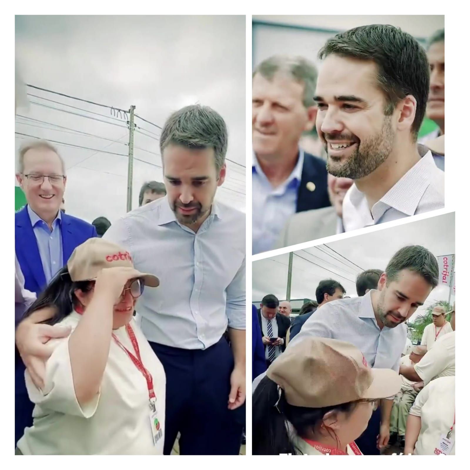 Eduardo Leite conversa com assistidos da Apae de Passo Fundo./ Divulga��o